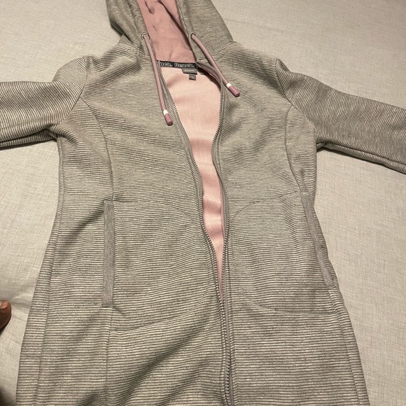 Grey Bench zip up hoodieLight grey on the outside with a pink lining. - Picture 3 of 3